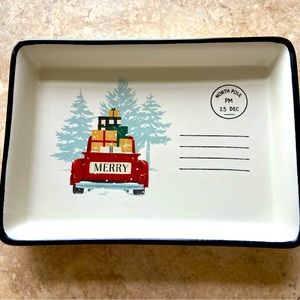 Hallmark Merry Christmas Letter Trinket Tray Holder. Measures 5 x 7. New!